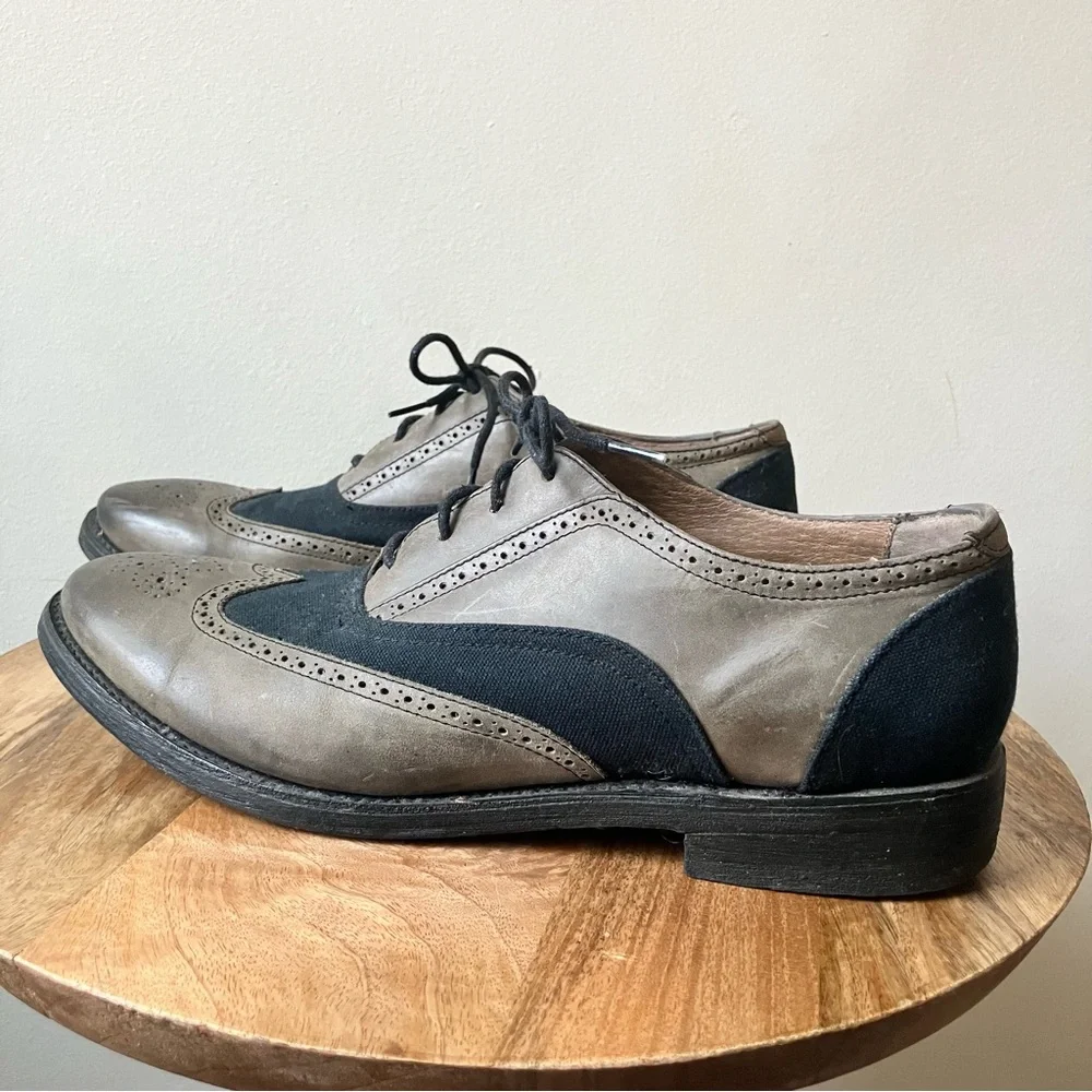 J.D Fisk | Vintage Gatsby Split Leather Oxford Wingtip Brogues